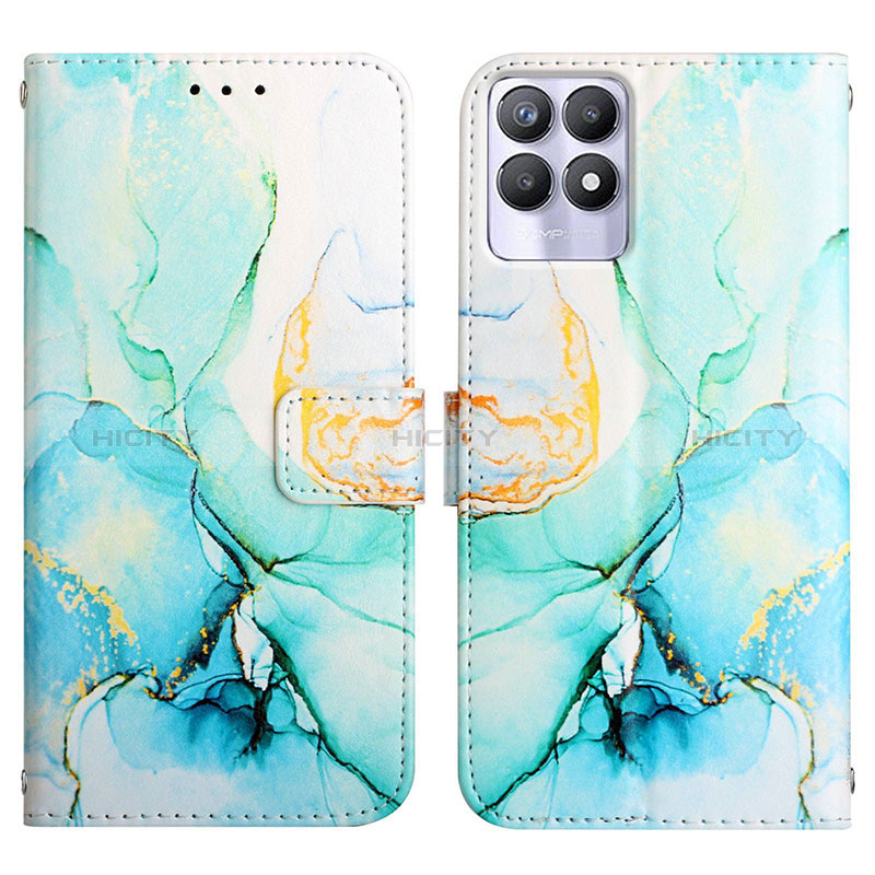 Custodia Portafoglio In Pelle Fantasia Modello Cover con Supporto Y04B per Realme 8i