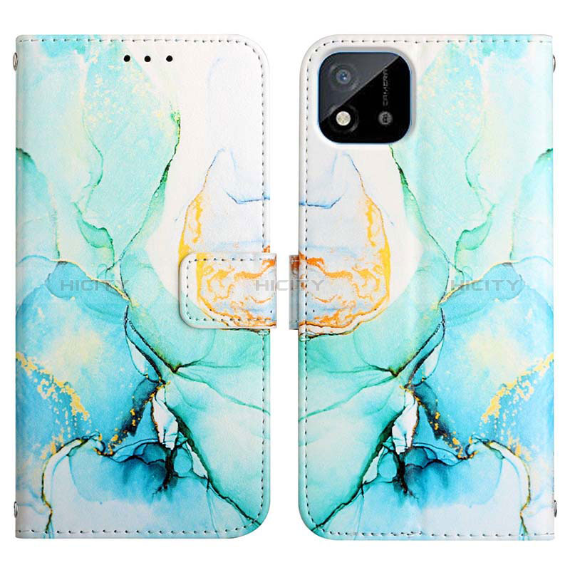 Custodia Portafoglio In Pelle Fantasia Modello Cover con Supporto Y04B per Realme C20A