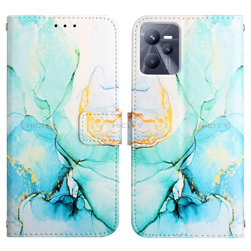 Custodia Portafoglio In Pelle Fantasia Modello Cover con Supporto Y04B per Realme C35