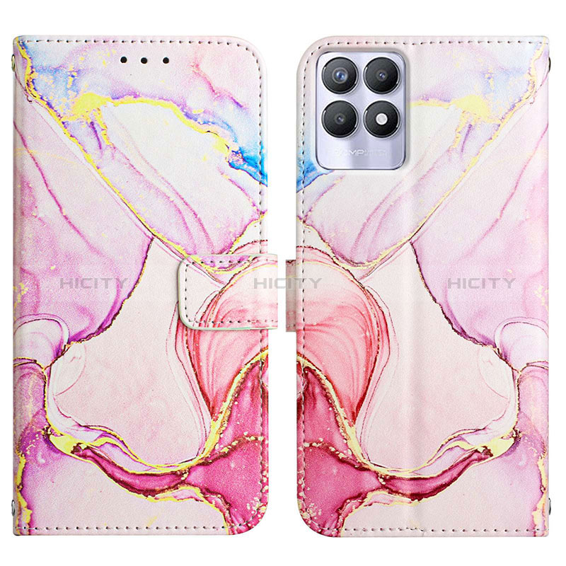 Custodia Portafoglio In Pelle Fantasia Modello Cover con Supporto Y04B per Realme Narzo 50 4G