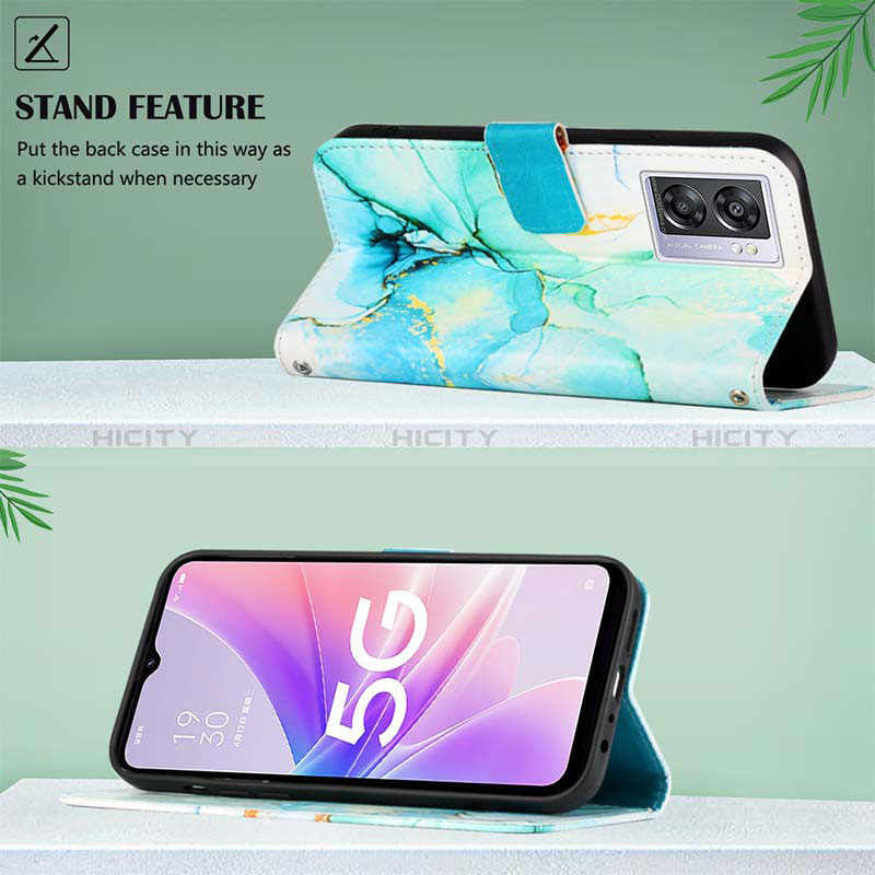 Custodia Portafoglio In Pelle Fantasia Modello Cover con Supporto Y04B per Realme Narzo 50 5G