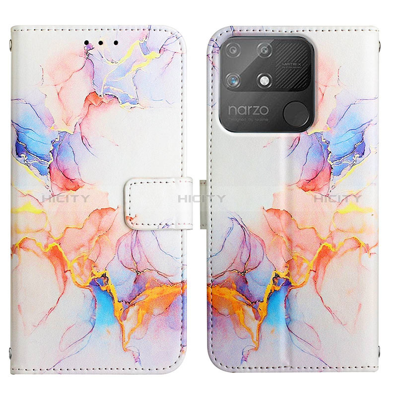 Custodia Portafoglio In Pelle Fantasia Modello Cover con Supporto Y04B per Realme Narzo 50A