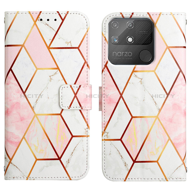 Custodia Portafoglio In Pelle Fantasia Modello Cover con Supporto Y04B per Realme Narzo 50A