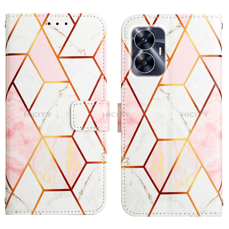 Custodia Portafoglio In Pelle Fantasia Modello Cover con Supporto Y04B per Realme Narzo N55