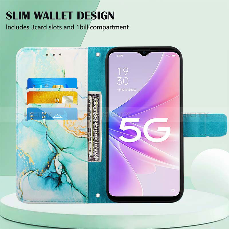 Custodia Portafoglio In Pelle Fantasia Modello Cover con Supporto Y04B per Realme Q5i 5G