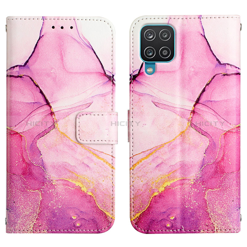 Custodia Portafoglio In Pelle Fantasia Modello Cover con Supporto Y04B per Samsung Galaxy A12 Nacho