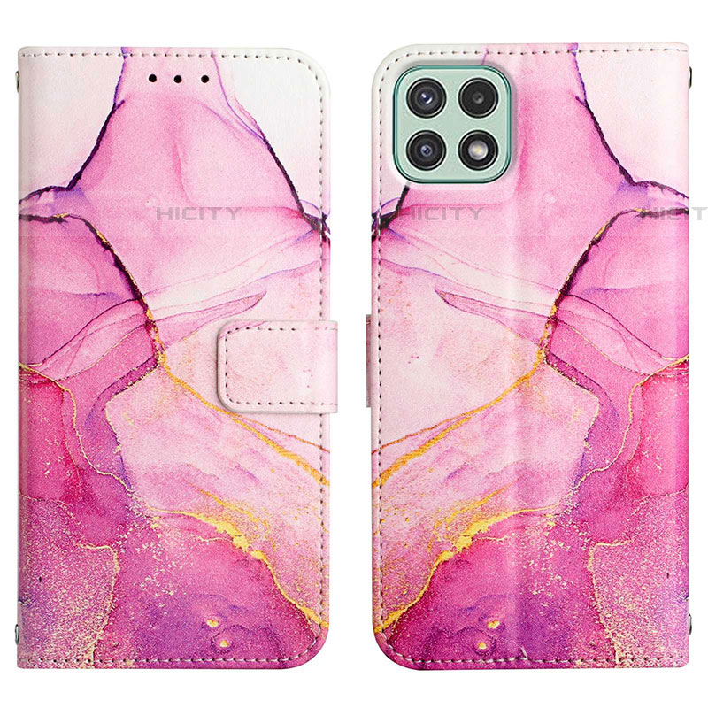 Custodia Portafoglio In Pelle Fantasia Modello Cover con Supporto Y04B per Samsung Galaxy F42 5G