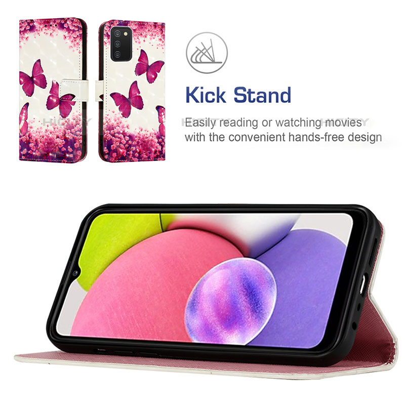 Custodia Portafoglio In Pelle Fantasia Modello Cover con Supporto Y04B per Samsung Galaxy M02s