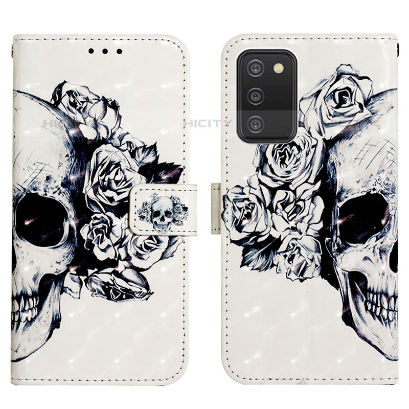 Custodia Portafoglio In Pelle Fantasia Modello Cover con Supporto Y04B per Samsung Galaxy M02s