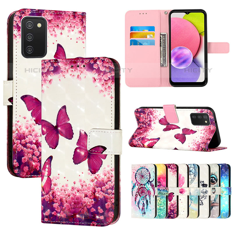 Custodia Portafoglio In Pelle Fantasia Modello Cover con Supporto Y04B per Samsung Galaxy M02s