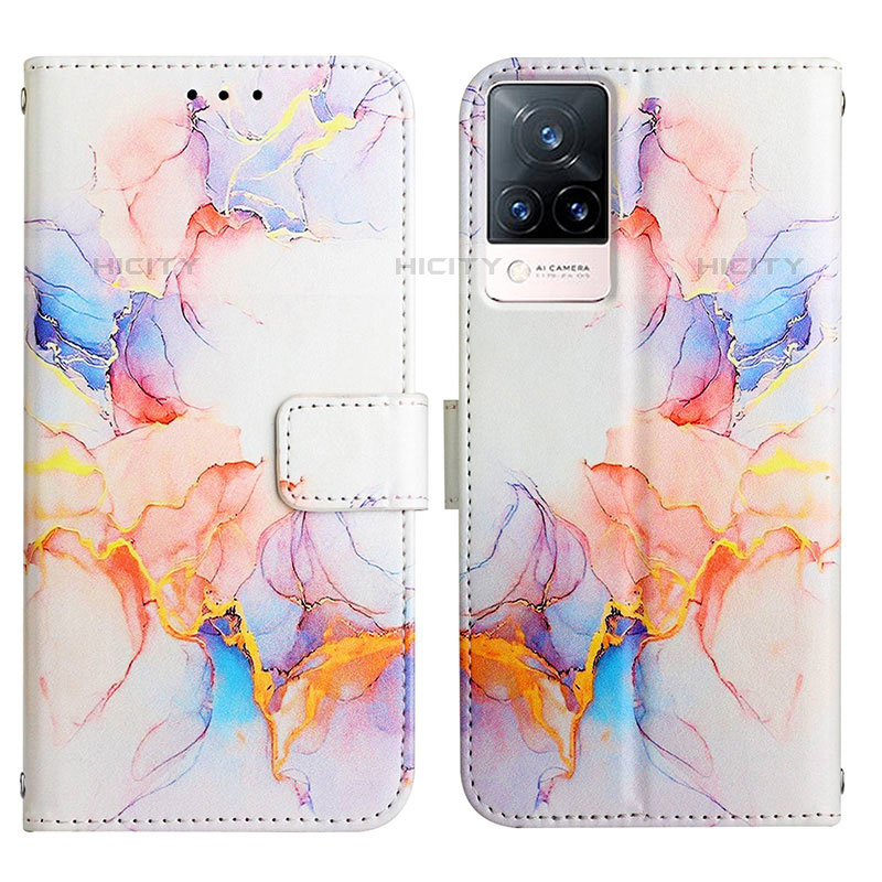 Custodia Portafoglio In Pelle Fantasia Modello Cover con Supporto Y04B per Vivo V21s 5G