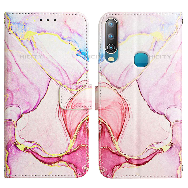 Custodia Portafoglio In Pelle Fantasia Modello Cover con Supporto Y04B per Vivo Y11