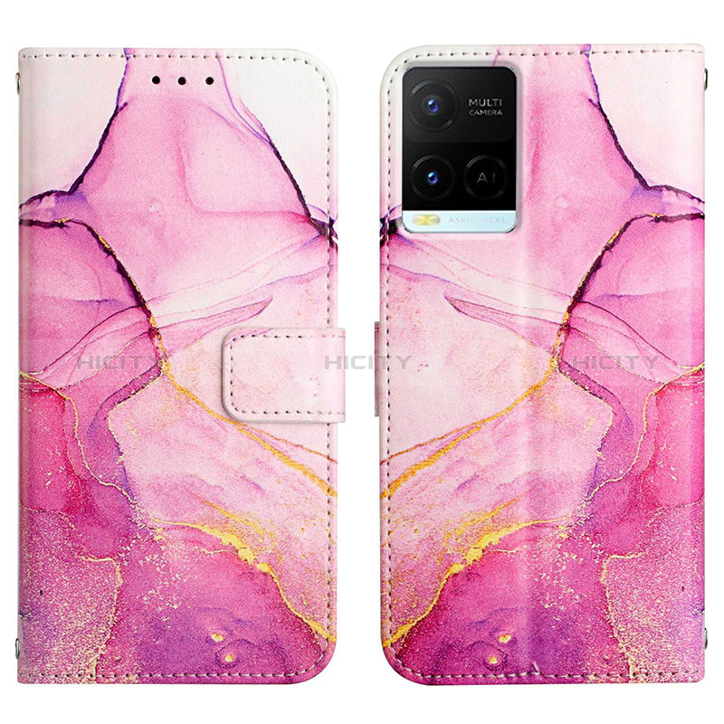 Custodia Portafoglio In Pelle Fantasia Modello Cover con Supporto Y04B per Vivo Y21e