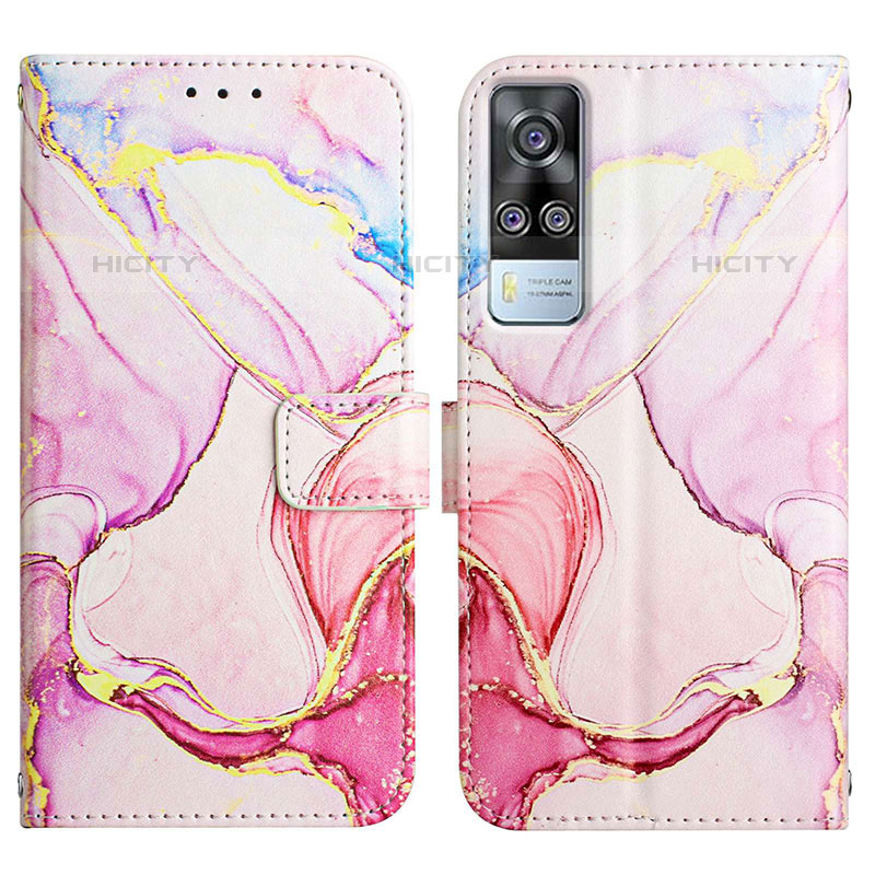 Custodia Portafoglio In Pelle Fantasia Modello Cover con Supporto Y04B per Vivo Y51A