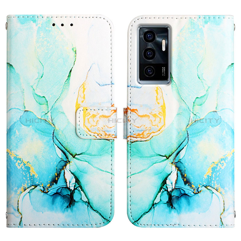 Custodia Portafoglio In Pelle Fantasia Modello Cover con Supporto Y04B per Vivo Y75 4G