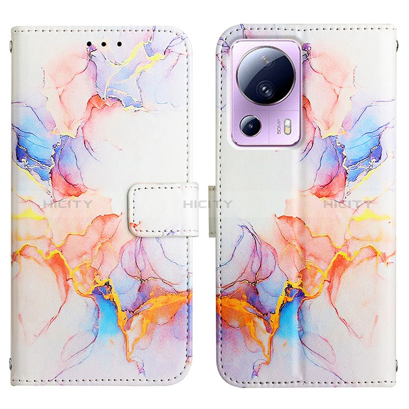 Custodia Portafoglio In Pelle Fantasia Modello Cover con Supporto Y04B per Xiaomi Mi 12 Lite NE 5G Blu