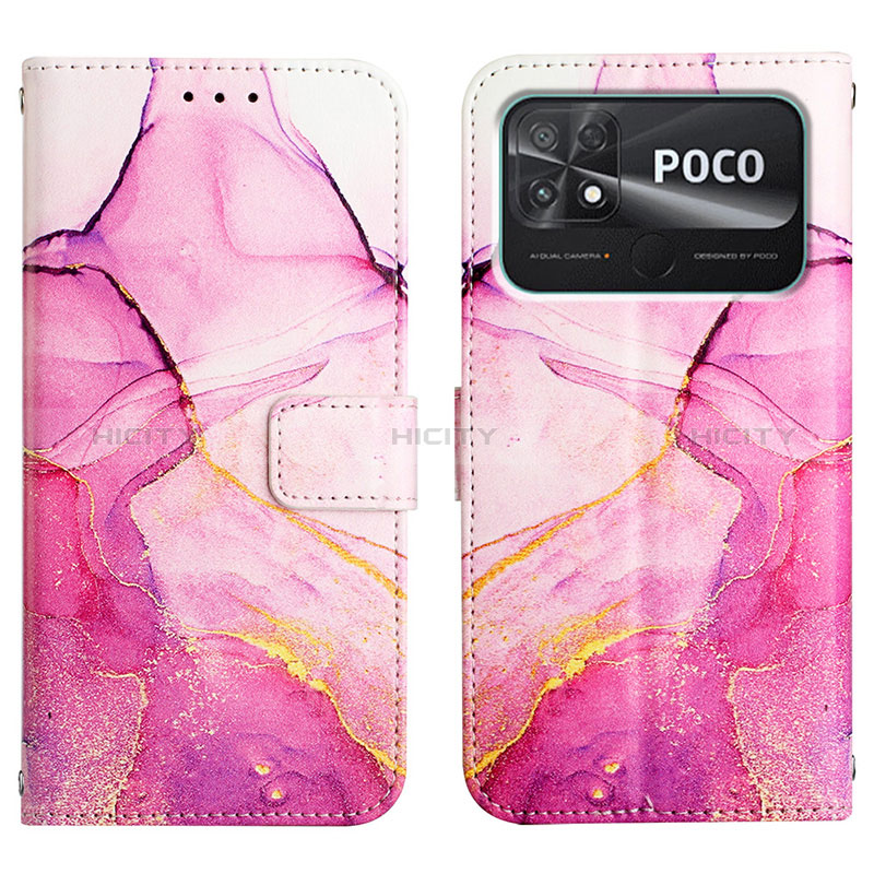 Custodia Portafoglio In Pelle Fantasia Modello Cover con Supporto Y04B per Xiaomi Poco C40
