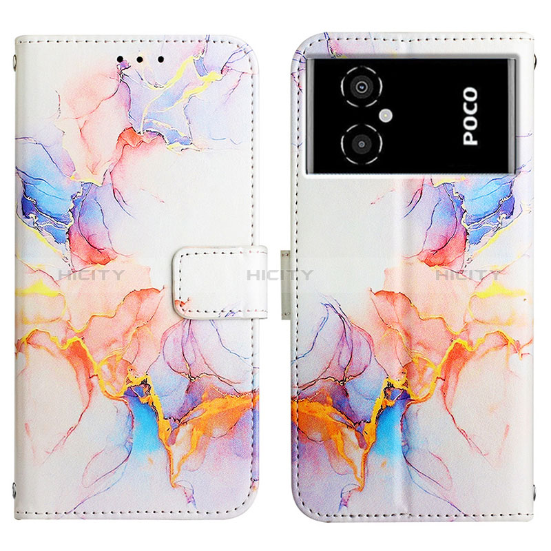 Custodia Portafoglio In Pelle Fantasia Modello Cover con Supporto Y04B per Xiaomi Poco M4 5G