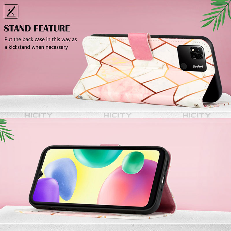 Custodia Portafoglio In Pelle Fantasia Modello Cover con Supporto Y04B per Xiaomi Redmi 9 Activ