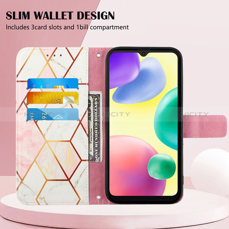 Custodia Portafoglio In Pelle Fantasia Modello Cover con Supporto Y04B per Xiaomi Redmi 9 India