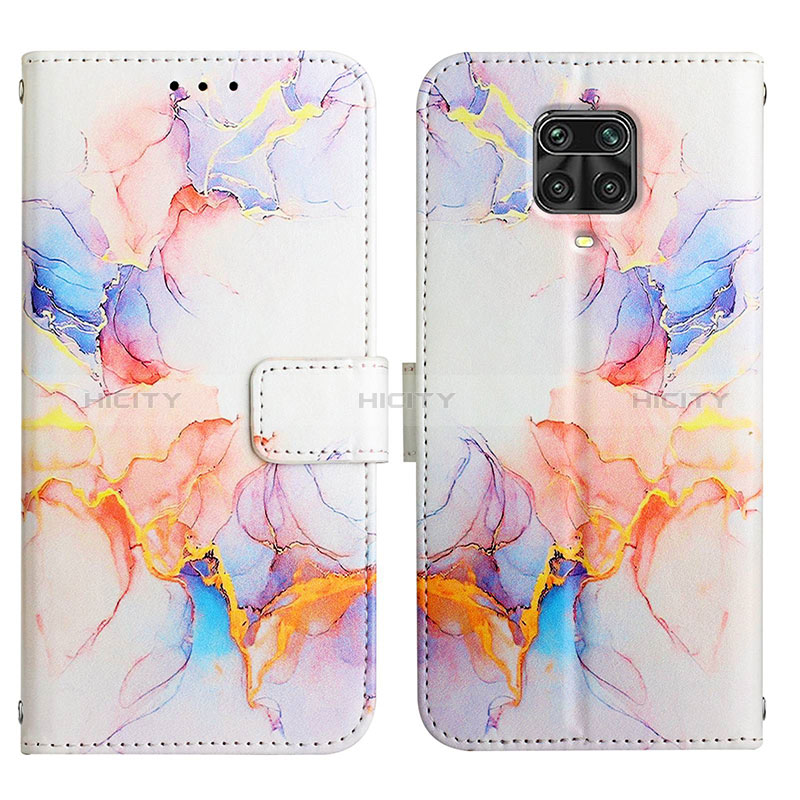 Custodia Portafoglio In Pelle Fantasia Modello Cover con Supporto Y04B per Xiaomi Redmi Note 9 Pro Blu