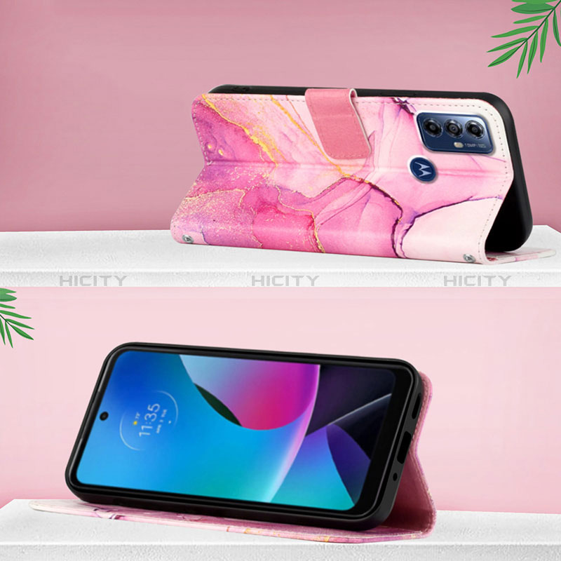 Custodia Portafoglio In Pelle Fantasia Modello Cover con Supporto YB4 per Motorola Moto G Play (2023)