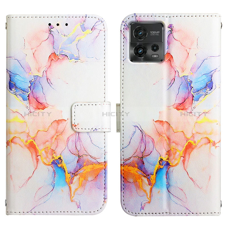 Custodia Portafoglio In Pelle Fantasia Modello Cover con Supporto YB4 per Motorola Moto G72