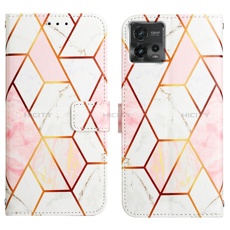 Custodia Portafoglio In Pelle Fantasia Modello Cover con Supporto YB4 per Motorola Moto G72