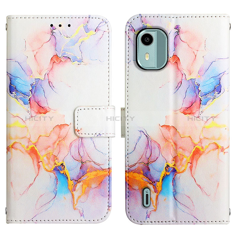 Custodia Portafoglio In Pelle Fantasia Modello Cover con Supporto YB4 per Nokia C12 Plus