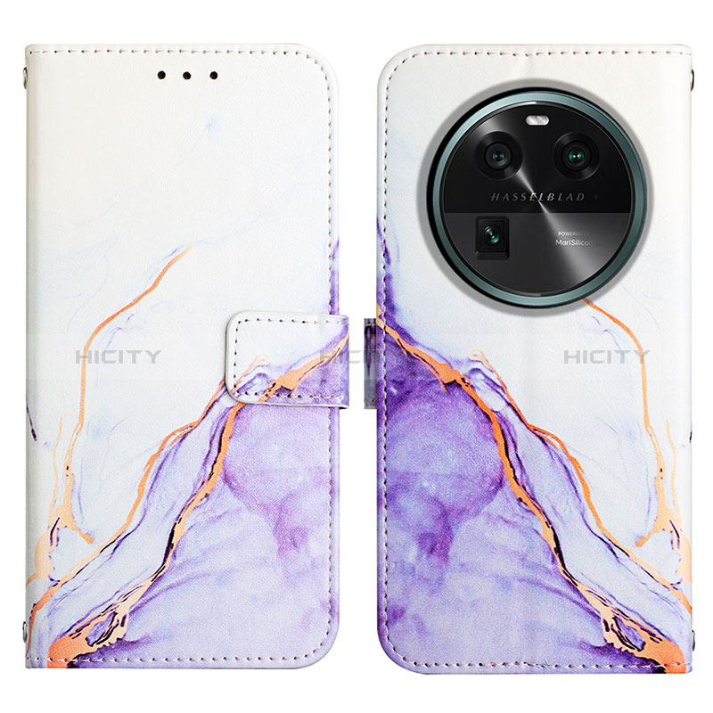 Custodia Portafoglio In Pelle Fantasia Modello Cover con Supporto YB4 per Oppo Find X6 5G