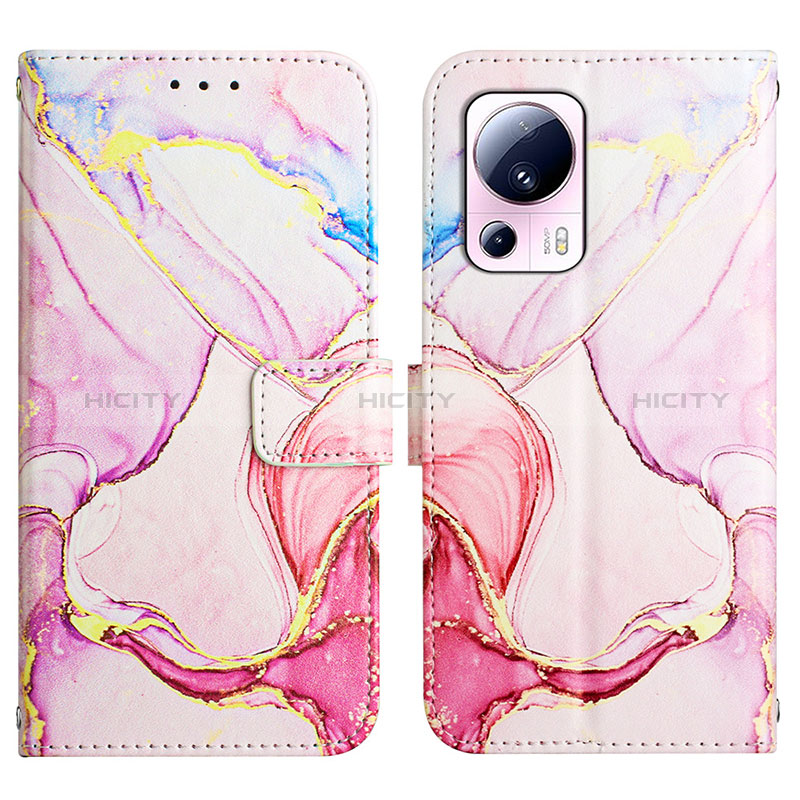 Custodia Portafoglio In Pelle Fantasia Modello Cover con Supporto YB4 per Xiaomi Mi 12 Lite NE 5G Rosa