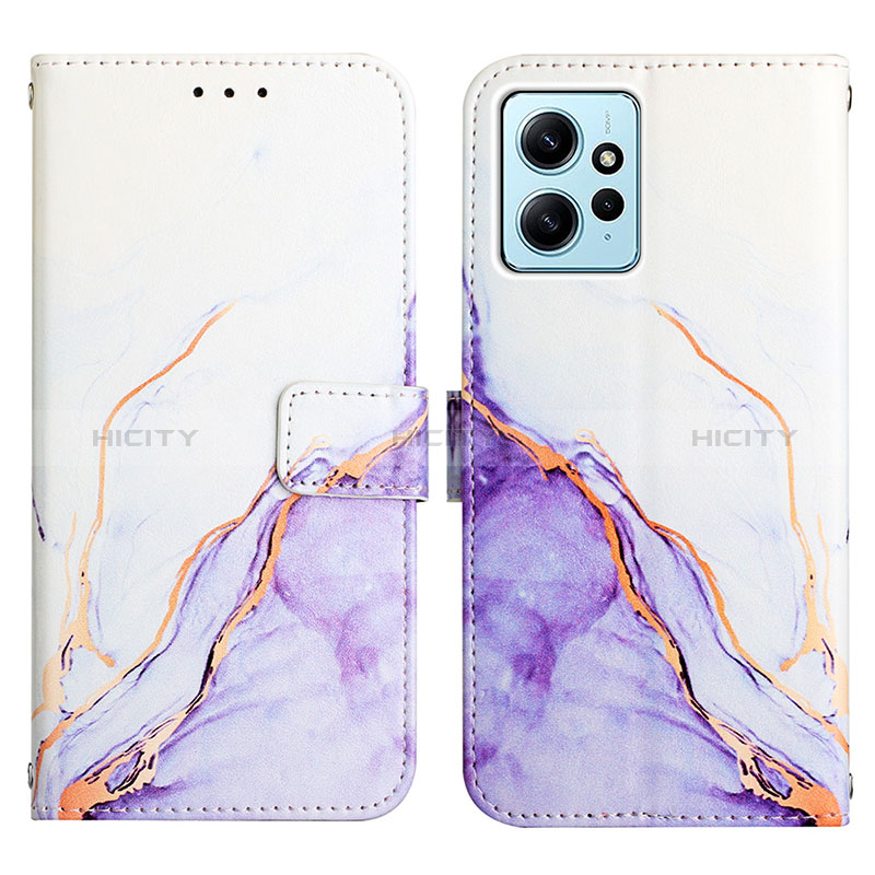 Custodia Portafoglio In Pelle Fantasia Modello Cover con Supporto YB4 per Xiaomi Redmi Note 12 4G Viola