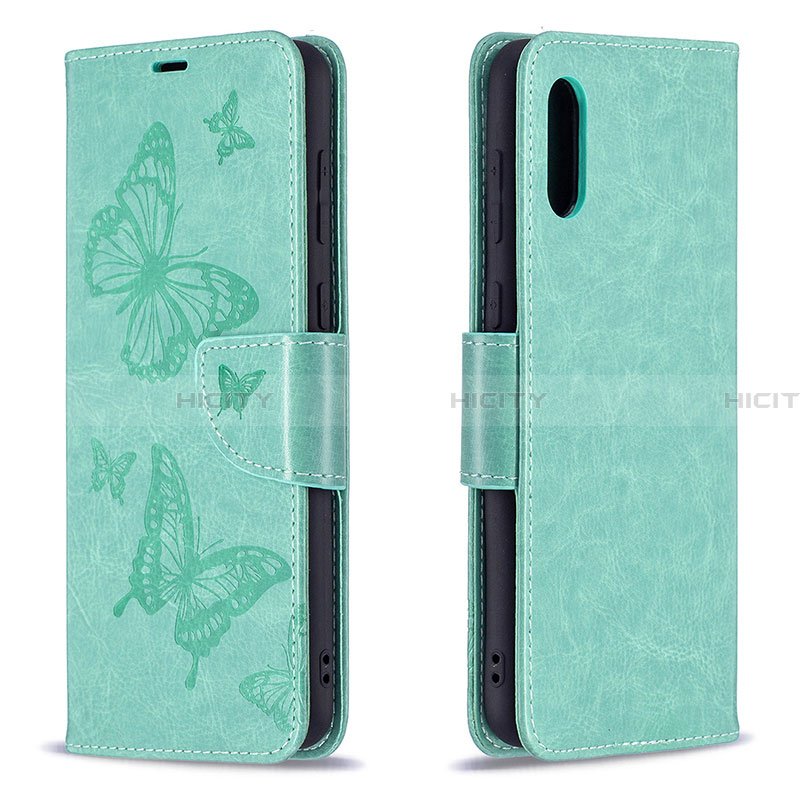 Custodia Portafoglio In Pelle Farfalla Cover con Supporto B01F per Samsung Galaxy A02