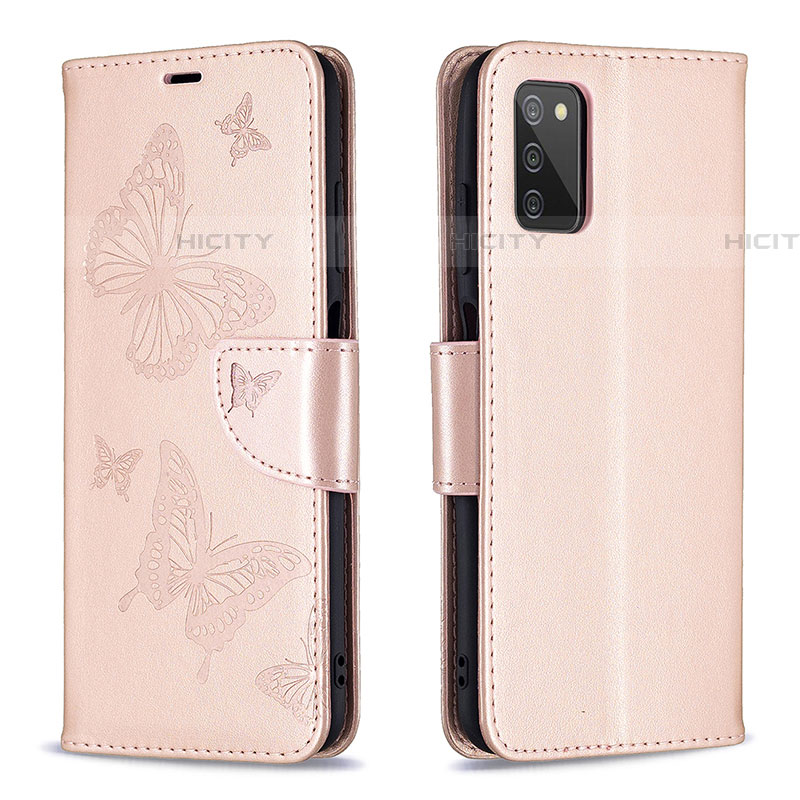 Custodia Portafoglio In Pelle Farfalla Cover con Supporto B01F per Samsung Galaxy A03s