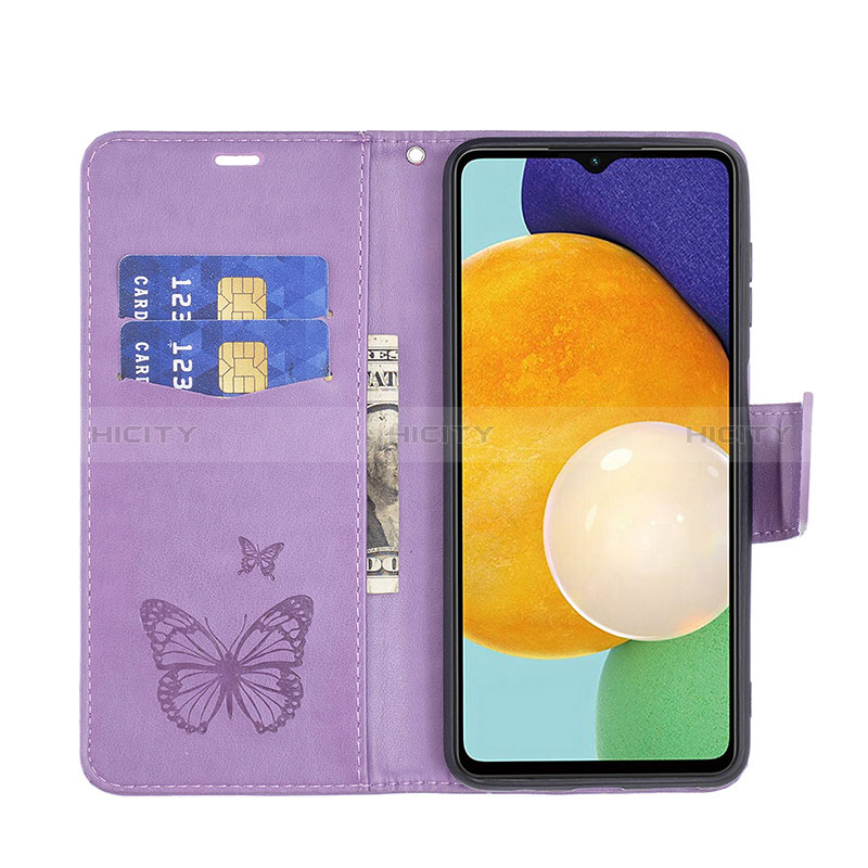 Custodia Portafoglio In Pelle Farfalla Cover con Supporto B01F per Samsung Galaxy A04s