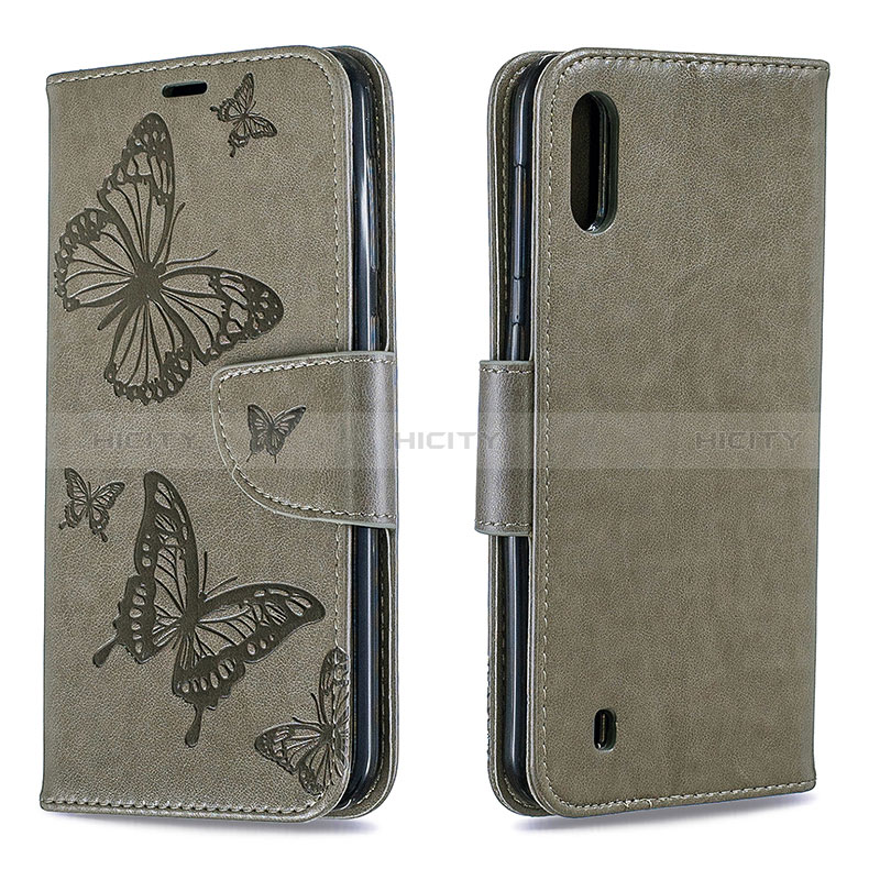 Custodia Portafoglio In Pelle Farfalla Cover con Supporto B01F per Samsung Galaxy A10