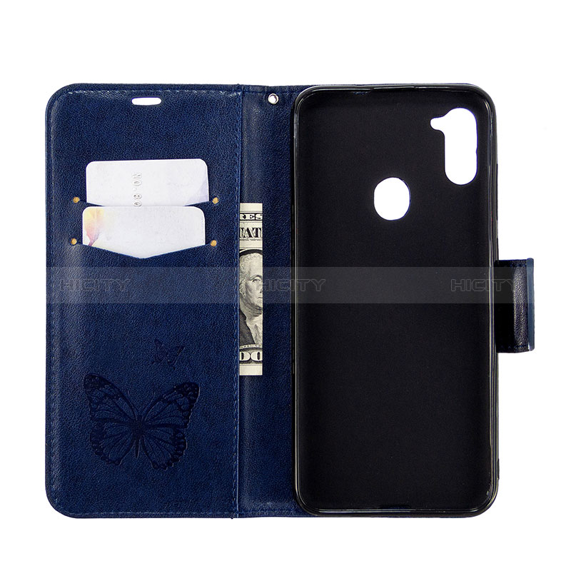 Custodia Portafoglio In Pelle Farfalla Cover con Supporto B01F per Samsung Galaxy A11