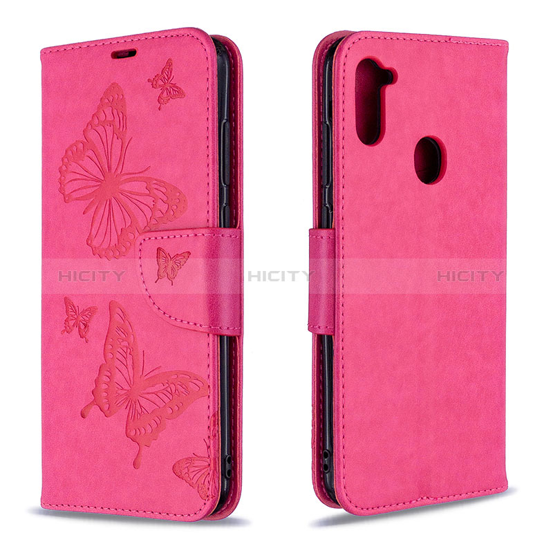 Custodia Portafoglio In Pelle Farfalla Cover con Supporto B01F per Samsung Galaxy A11