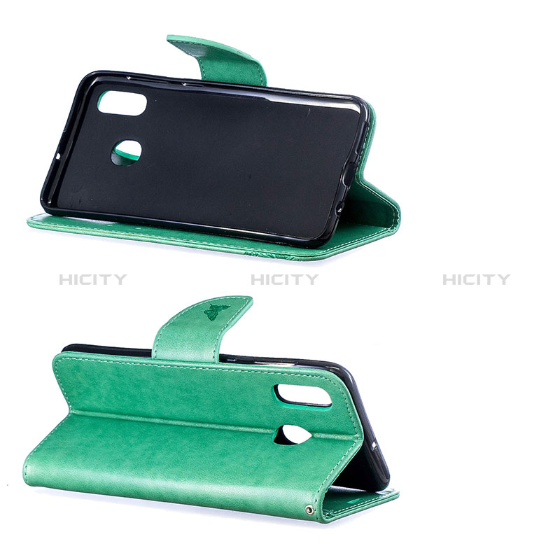 Custodia Portafoglio In Pelle Farfalla Cover con Supporto B01F per Samsung Galaxy A20