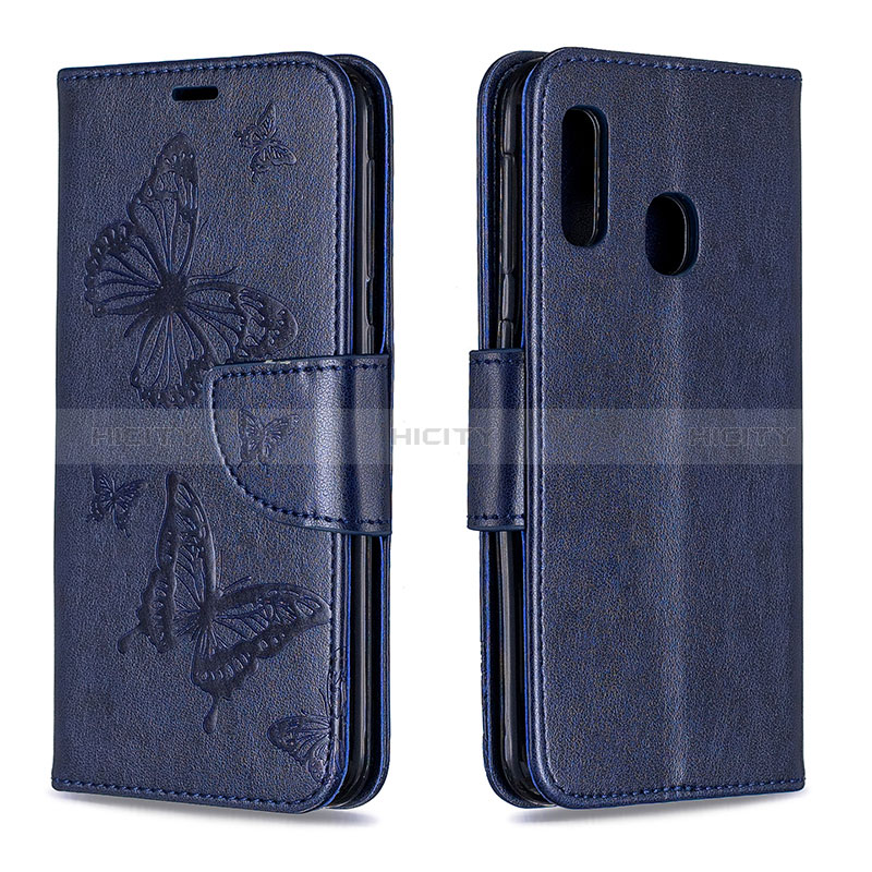 Custodia Portafoglio In Pelle Farfalla Cover con Supporto B01F per Samsung Galaxy A20e