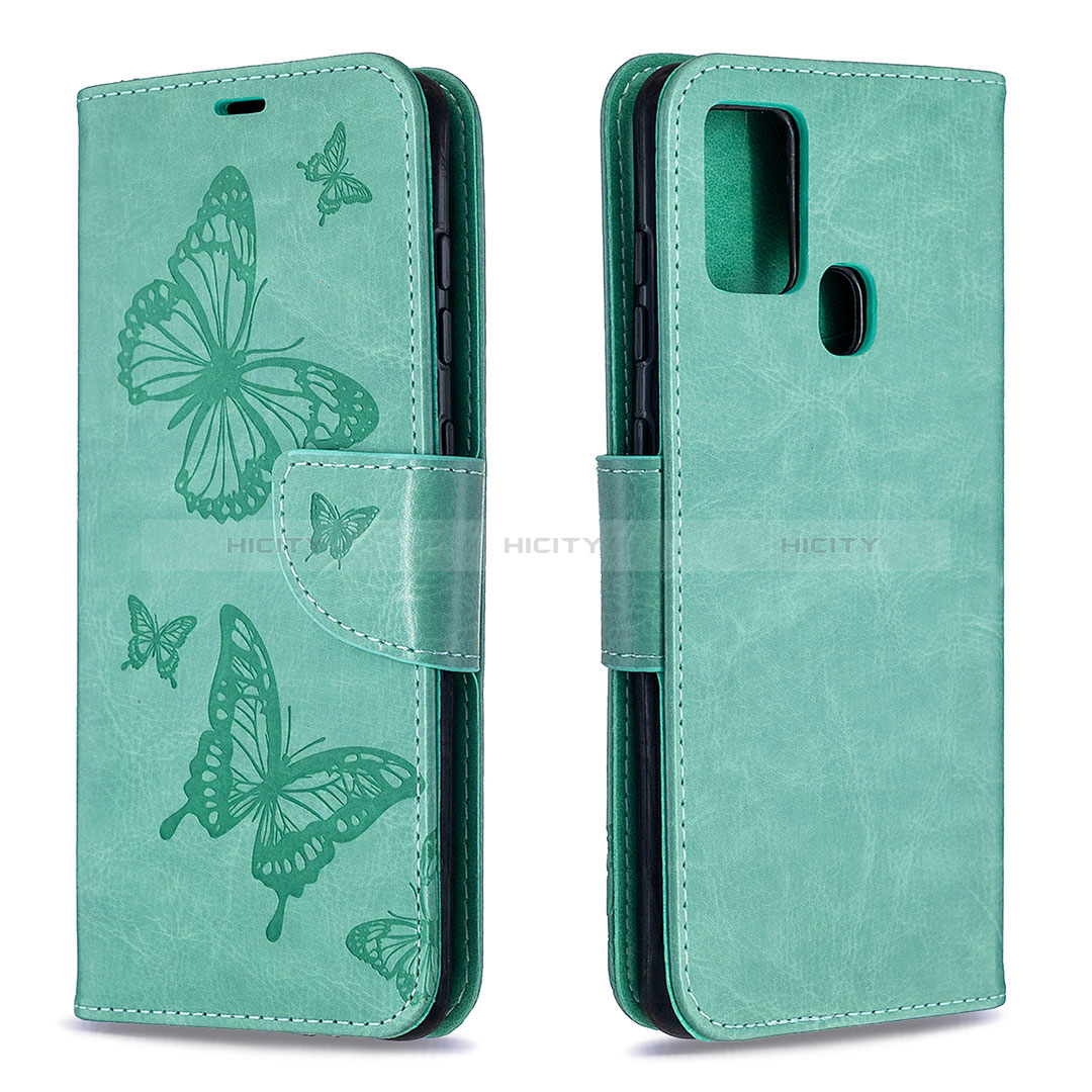 Custodia Portafoglio In Pelle Farfalla Cover con Supporto B01F per Samsung Galaxy A21s