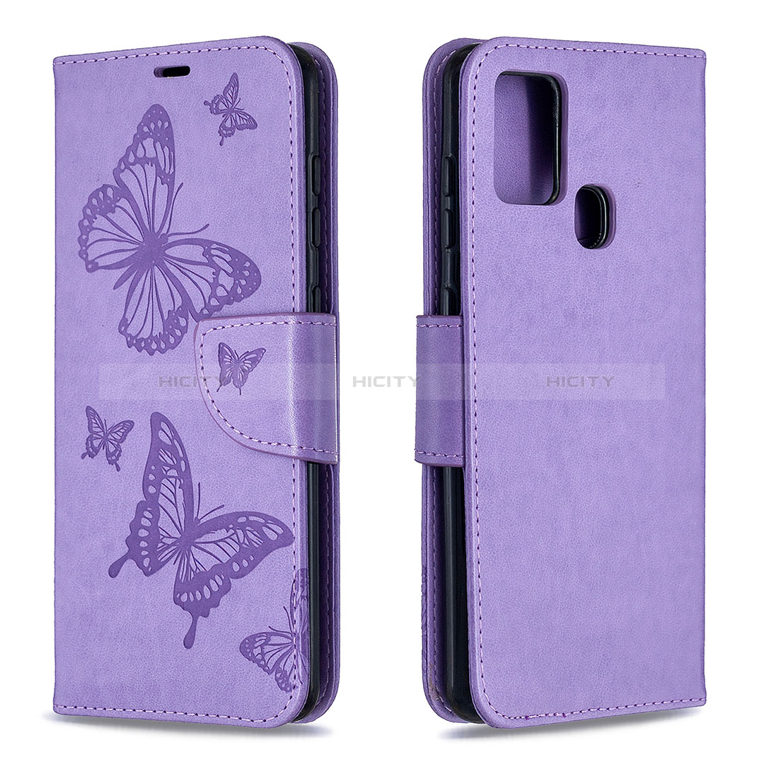 Custodia Portafoglio In Pelle Farfalla Cover con Supporto B01F per Samsung Galaxy A21s