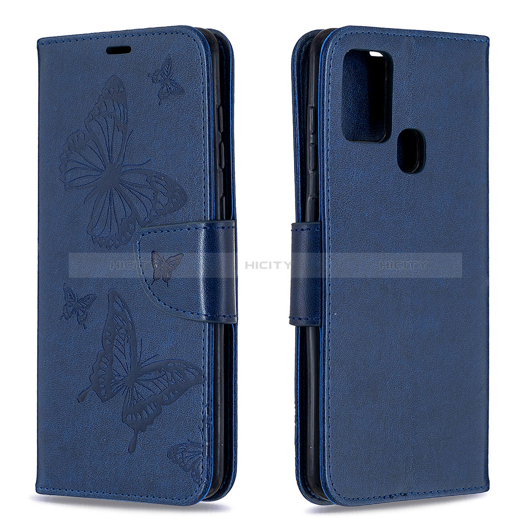 Custodia Portafoglio In Pelle Farfalla Cover con Supporto B01F per Samsung Galaxy A21s