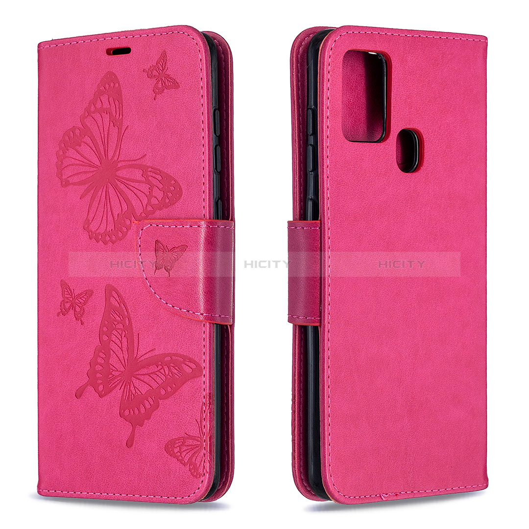 Custodia Portafoglio In Pelle Farfalla Cover con Supporto B01F per Samsung Galaxy A21s