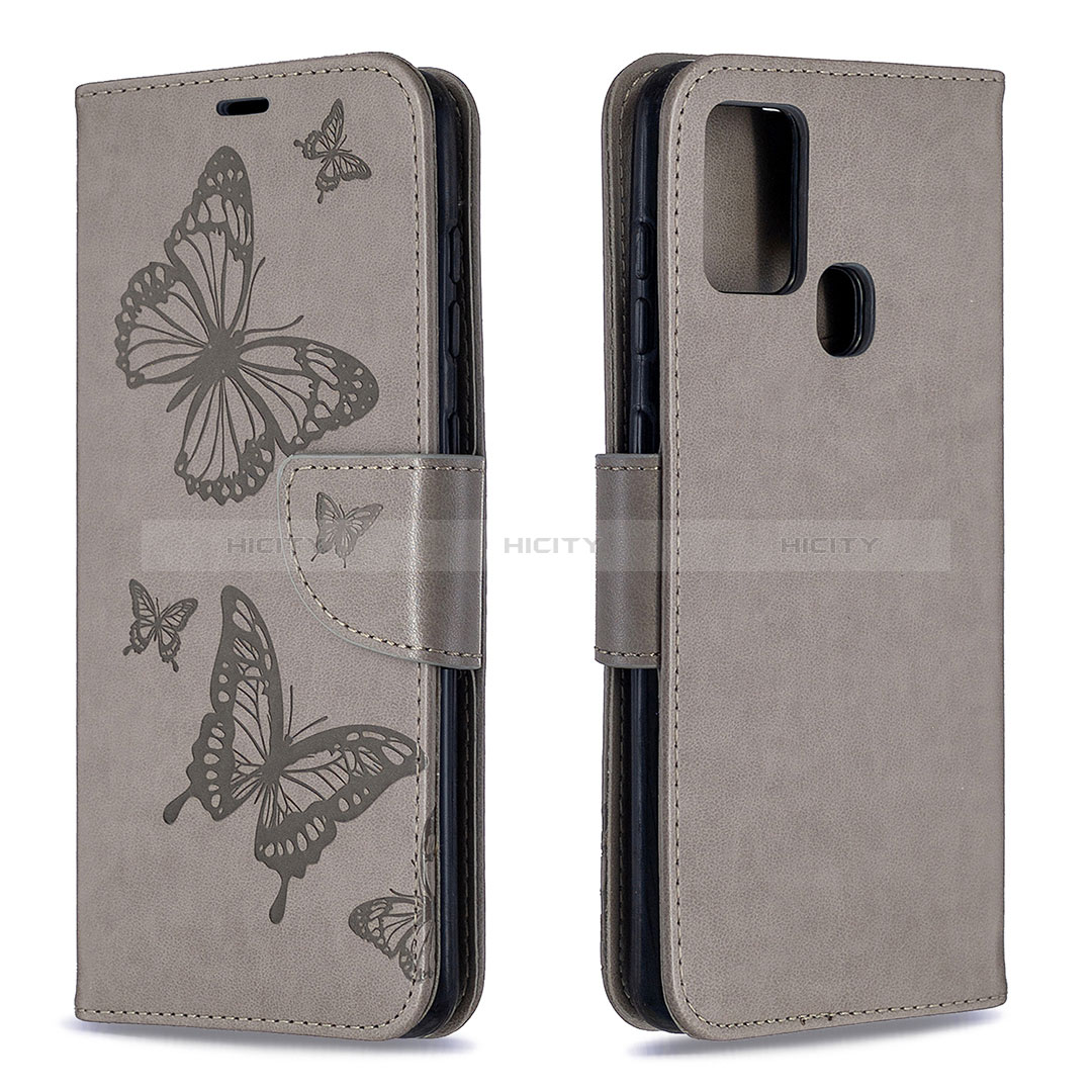 Custodia Portafoglio In Pelle Farfalla Cover con Supporto B01F per Samsung Galaxy A21s