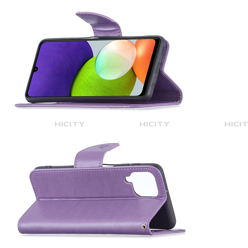 Custodia Portafoglio In Pelle Farfalla Cover con Supporto B01F per Samsung Galaxy A22 4G