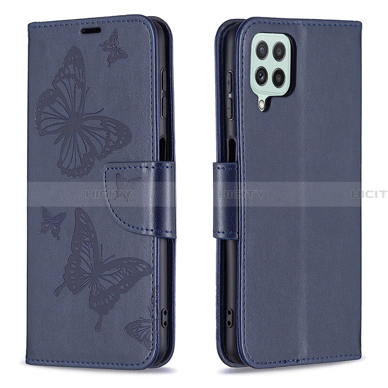 Custodia Portafoglio In Pelle Farfalla Cover con Supporto B01F per Samsung Galaxy A22 4G