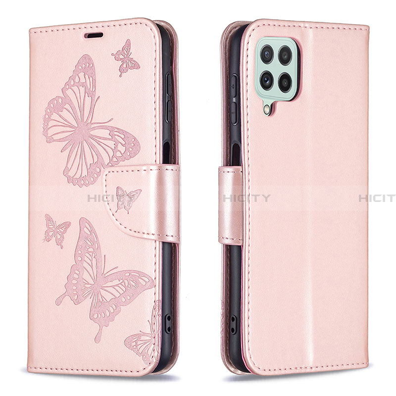 Custodia Portafoglio In Pelle Farfalla Cover con Supporto B01F per Samsung Galaxy A22 4G