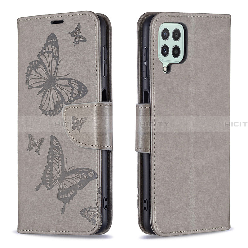 Custodia Portafoglio In Pelle Farfalla Cover con Supporto B01F per Samsung Galaxy A22 4G