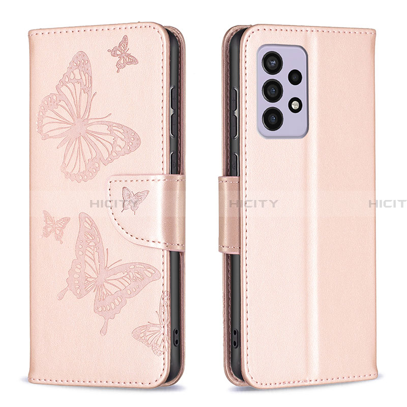 Custodia Portafoglio In Pelle Farfalla Cover con Supporto B01F per Samsung Galaxy A33 5G